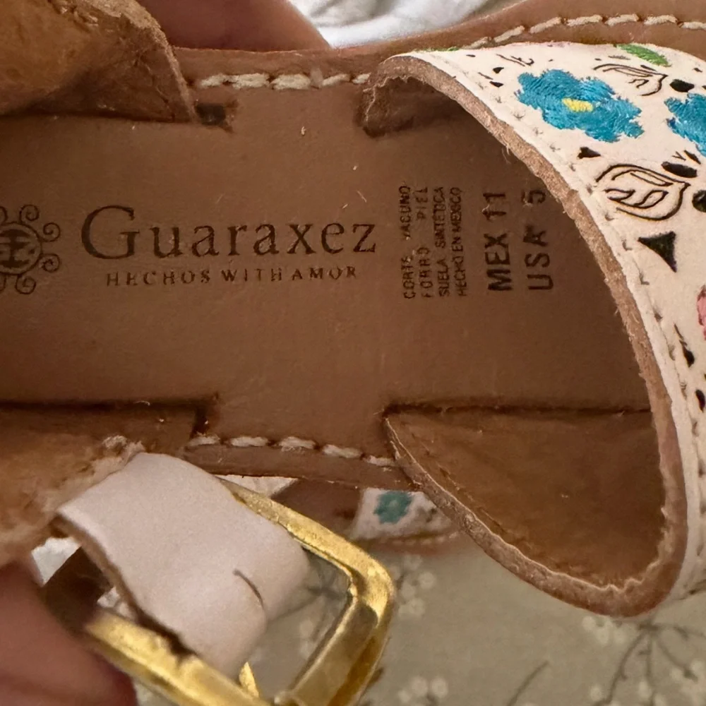 Guaraxez Chantal Floral Embroidered Sandals for Babies and Girls||Baby